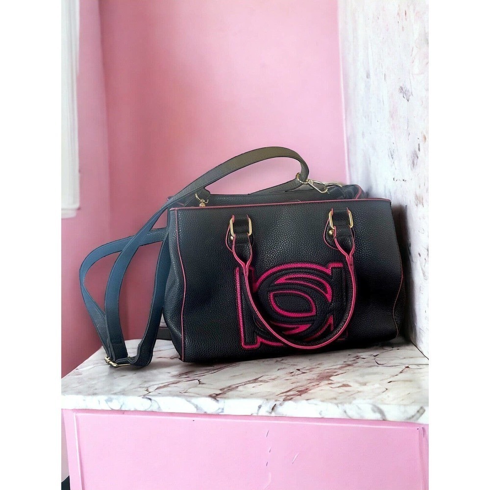 Bebe Purse Shoulder Y2K Steam Punk Witchy Grunge Goth Emo Black Pink Bar…